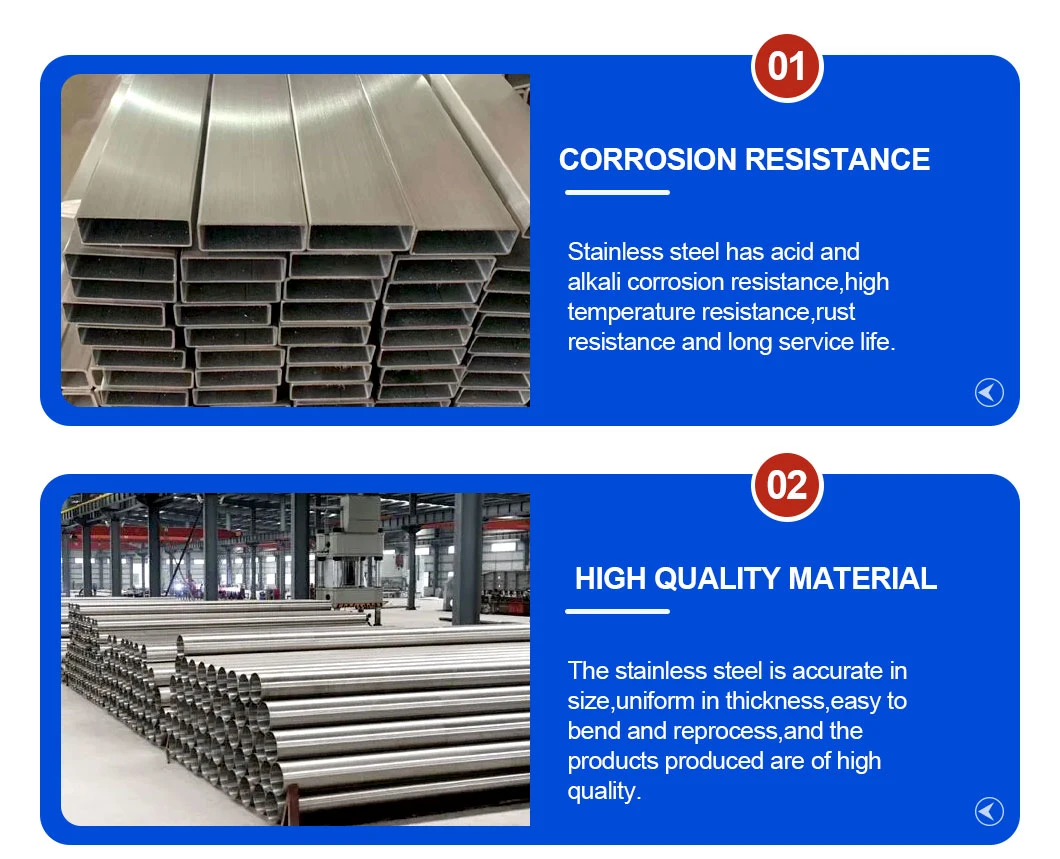 Best Selling Customized 201, 202, 301, 304, 304L, 321, 316, 316L. Stainless Steel Pipes for Construction with High Quality